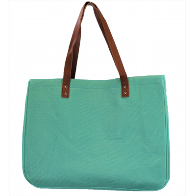 9220- MINT CANVAS TOTE BAG